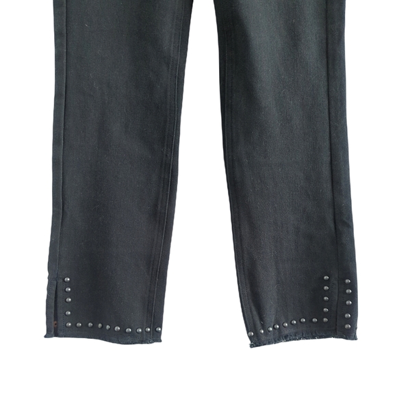 NYDJ Curves 360 Black Studded Shaping Slim Straight Ankle Length Jeans Size 2 - Picture 5 of 12